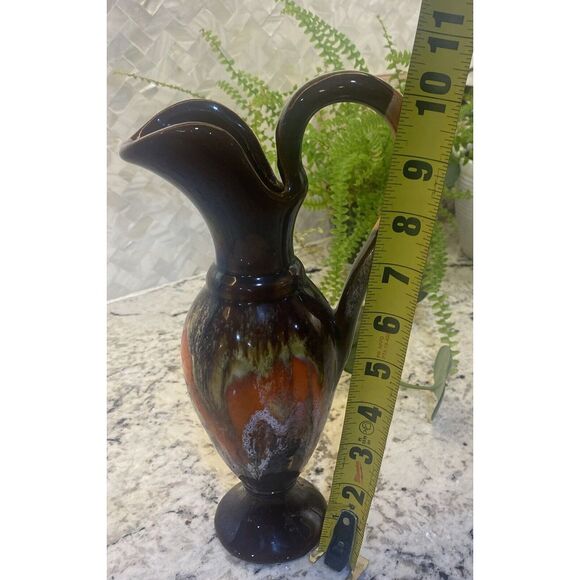 Vase Vintage Vallauris France Modernist Lava Emailliert 1950/60er - Picture 9 of 10